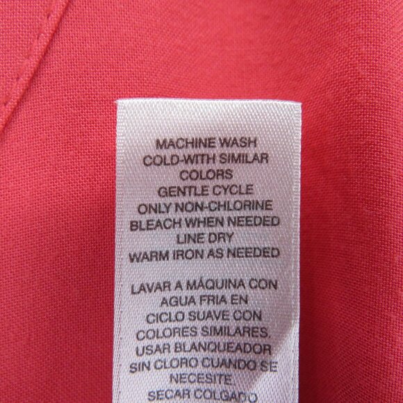 Chicos Shirt Womens Size Extra Large Red Lace Up Sleeve V Neck Tunic Blouse - Picture 5 of 8
